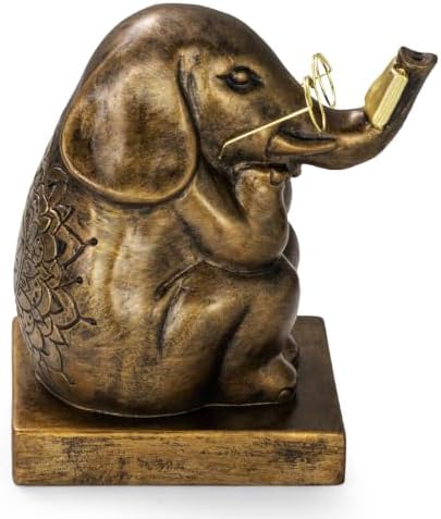 Bookends, Resin Book Ends for Shelves, Heavy Duty Decorative Vintage Bookends, Creative Book Stopper Holder Decor for Desk Home Office, Gifts (Elephant) - Image 3