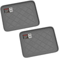 All Weather Boot Tray – Water Resistant Plastic Utility Diamond Pattern Shoe Mat – Indoor or Outdoor Doormats for All Season Use by Stalwart (Gray) by Stalwart