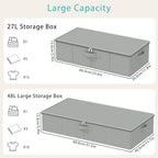 Under Bed Storage Containers, 2 Pack, Grey, 31.5x15.7x5.9 In - Image 3