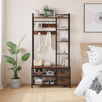 LUMTOK Hall Tree with Bench & Shoes Storage,Entryway Coat Rack with Drawers - Image 3
