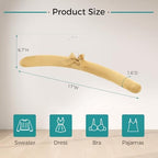 JS Hanger Padded Hangers - 17 Inch Extra Large Heavy Duty Fabric Covered Coat Hangers No Shoulder Bump for Women Clothes, Sweaters, Dresses, Clothing, Weddings, Lingerie Pack of 10, Golden - Image 4