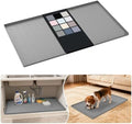 URMONA Waterproof Silicone Under Sink Mat 37'' x 22'' Shelf Liner for Kitchen and Bathroom, Cabinet and Counter Protector, Storage and Organizers, Litter Mat, Pet Cat Puppy Essentials(Beige) by URMONA