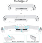 gianotter Dual Monitor Stand Riser With Drawer and 2 Pen Holders - Image 3