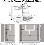 REALINN Under Sink Organizer, L-Shaped 2 Tier Pull Out Cabinet Organizer - Image 2