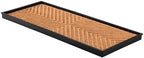 Anji Mountain Heavy Duty Waterproof Rubber Shoe Storage Mat Organizer/Boot Storage Multi Use for Entryway with Coir, Tan Cross Embossed Insert, Fits 3 Pair (34.5" Wide) by AnjiMountain