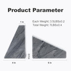 Karibiber Marble Bookends for Heavy Books, Decorative Book Ends for Shelves, Unique and Heavy-Duty Book Ends for Hardback Book & CDS, Stone Book Stopper, Modern Book Holder, Monte Grigi, Set of 2 - Image 5