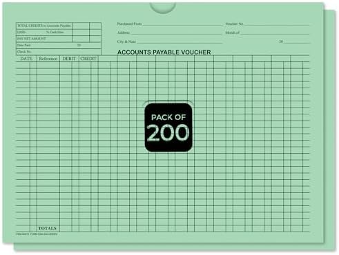 Accounts Payable Voucher Envelopes General Accounting Style, Green 200 Pack by Unknown