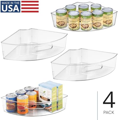 iDesign Clear Plastic 1/4 Wedge Bin, 4-Pack - Image 2