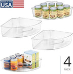 iDesign Clear Plastic 1/4 Wedge Bin, 4-Pack - Image 2