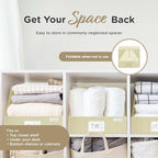 VIVIDECOR Open Front Trapezoid Closet Bins, Closet Storage Organizer for Shelves-Light Beige - Image 5