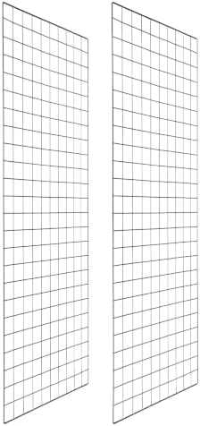 PATIKIL Wire Grid Panels Gridwall Panel 47" x 20" Black 2Pcs by PATIKIL