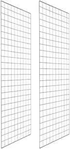 PATIKIL Wire Grid Panels Gridwall Panel 47" x 20" Black 2Pcs by PATIKIL