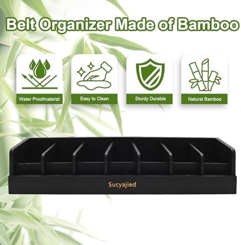 Belt Organizer, Black, 7 Compartments - Image 2