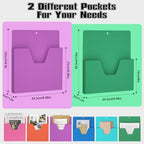 MFTEK Magnetic File Holder 6 Pockets Paper Holder, Hanging File Organizer Office Supplies Storage for Cabinets, Whiteboard, Magnetic Mail Letter Folder for Refrigerator (Light Color-Mix) - Image 4