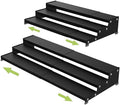 Jojocross Spice Rack Organizer for Cabinet, 3 Tier Expandable Spices Storage, Great for Kitchen Cabinets, Cupboard,Pantry and Countertop More 2 Packs/Black by JOJOCROSSHIGHQUALITYLIFE