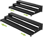 Jojocross Spice Rack Organizer for Cabinet, 3 Tier Expandable Spices Storage, Great for Kitchen Cabinets, Cupboard,Pantry and Countertop More 2 Packs/Black by JOJOCROSSHIGHQUALITYLIFE