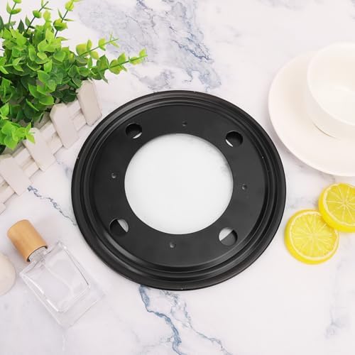 8 Pack 8 Inch Black Round Lazy Susan Turntable Bearing Plate, 5/16inch Thick Rotating Swivel Plate, Turntable Bearing Plate for Serving Food, Kitchen Cabinets & Book Case - Image 4