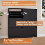 Black Hidden Shoe Storage Cabinet for Entryway with 6 Flip Drawers - Image 5