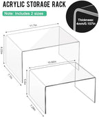 Acrylic Cabinet Organizer, Set of 4 Clear Shelf Organizer for Kitchen Pantry Organizers and Storage, Display Cabinet Shelf Room Decor Countertop Desk Shelves, Spice Organization for Cabinet - Image 5