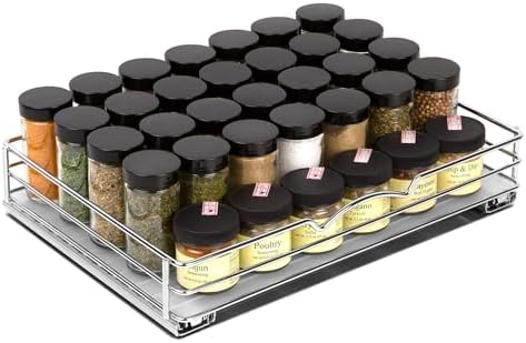Pull-Out Cabinet Spice Rack Organizer, 14 ⅜"W x 10 ⅜"D x 2 ¾"H by HOLDN%E2%80%99STORAGE