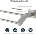 FORIOUS Double Towel Bar 30", Bathroom Towel Rack Square Brushed Nickel - Image 5