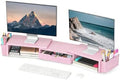 Spacrea Dual Monitor Stand Riser with Drawer and 2 Pen Holders by Spacrea