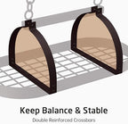 KES 34 Inch Oiled Bronze Hanging Pot Rack, Heavy Duty Oval Pot and Pan Hanging Rack Ceiling Mount, Pot Pan Hangers for Kitchen with 20 Hooks, (For 16" and 24" Joist Mount), KUR221S85-OB - Image 4