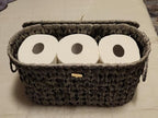Coeusy Toilet Paper Basket with Lid, Wicker Basket for Bathroom Organizer - Image 4