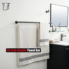 JQK Double Bath Towel Bar, Oil Rubbed Bronze 33 Inch 304 Stainless Steel Thicken 0.8mm Towel Rack for Bathroom, Towel Holder Wall Mount, Useable Length 30 Inch 2 Pack, TB100L30-ORB-P2 - Image 5