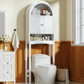 Spurgehom Arch Over The Toilet Storage Cabinet, Bathroom Organizer (White) by Spurgehom