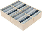 Qozary Jeans Pants Organizer for Closet, 4 Pack Drawer Organizers for Clothing, 5 Grids Wardrobe Clothes Organizer, Jean Organizer for Closet, Deep Drawer, Clothes Organizer for Shirts, Legging by Qozary