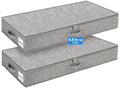 punemi 4.5 in Tall Low Profile Under Bed Storage Containers, 2 Pack, Grey by Punemi