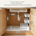 3-Tier Under Sink Organizer, Pull-Out Drawers, 1-Pack White - Image 6