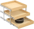 WelFurGeer 3-Tier Pull Out Cabinet Organizer with Soft Close, Heavy-Duty Pull Out Drawers for Cabinets, Slide Out Shelf for Kitchen, Pantry, Bathroom & Under Sink, Solid Birch Wood by WelFurGeer