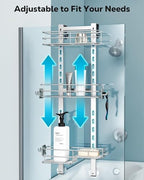 Nieifi Over The Door Shower Caddy, Stainless Steel, Adjustable for Bathroom - Image 7