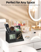 Desk Organizer with Wireless Charger, Digital Clock, Thermometer - Image 5