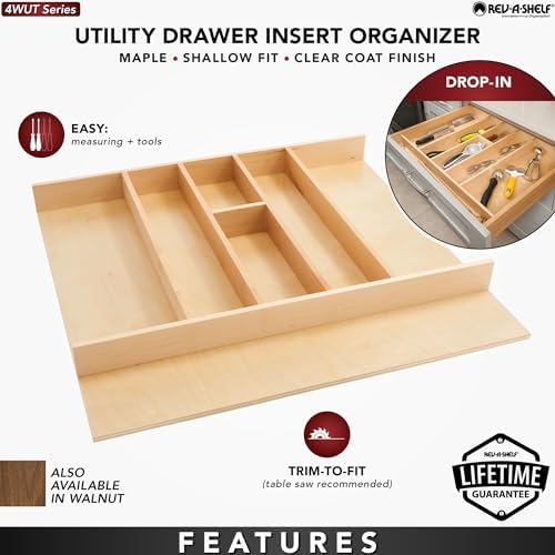 Rev-A-Shelf Trim-to-Custom-Fit Silverware Drawer Insert Divider Organizer - Image 3