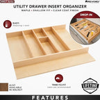 Rev-A-Shelf Trim-to-Custom-Fit Silverware Drawer Insert Divider Organizer - Image 3