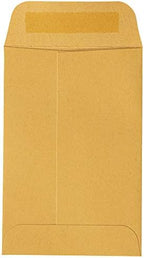 JAM PAPER #4 Coin Business Commercial Envelopes with Peel and Seal Closure - 3 x 4 1/2 - Brown Kraft Manila - Bulk 250/Box - Image 4