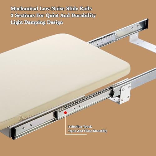 Pull Out Ironing Board,180° Rotatable Ironing Board,Pull Out Ironing Board for Sliding Drawer,with Heat Resistant Cover,Cabinet Mount,Load 20 Kg(Color2) - Image 6
