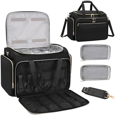 MONSTINA Hairstylist Travel Bag, Extral Large Hairdressing Bag Hair Tools Travel Case with Adjustable Dividers Professional Beauty Hairdresser Accessories Bags for Barber Heat Insulation by MONSTINA