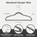 HOUSE DAY Grey Plastic Hangers 50 Pack - Ultra-Thin Heavy Duty Non-Velvet - Image 6