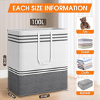 4 Pack Large Laundry Baskets, Laundry Hampers, Freestanding Waterproof Collapsible Clothes Bag with Extended & Reinforced Handles - Clothes Basket for Dorm, Bathroom, Home (100L) - Image 2