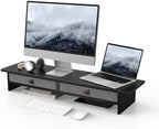Fenge 35 Inch Monitor Stand with Drawer Storage, Computer Riser for Desk by Fenge