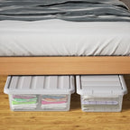 14 Quart Plastic Clear Storage Bin, 2 Packs Organizers Boxes - Image 4