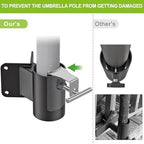 Deck Railing Umbrella Holder, Corner Mount Stand for 1-2" Poles - Image 3