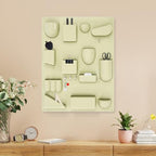 Creative Wall Storage Rack ABS Multi-Grid Storage (Green) - Image 7