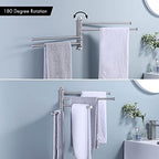 KES Bathroom Towel Rack 15.5-Inch, Swivel Towel Bar 4-Arm, Swing Out Towel Bar Wall Mounted, SUS304 Stainless Steel Brushed Finish, A2103S4L40-2 - Image 3