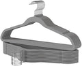 Premium Velvet Hangers 60 Pack, Non Slip Clothes Felt Hanger Heavy Duty for Coat, Premium Slim Space Saving Suit Hangers for Closet Organizer, 360° Rotating Silver Hook by Whitmor