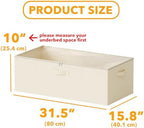 SpaceAid 3 Pack 10" High Under Bed Storage Containers, Large Underbed Storage Organizer Bins with Lids for Bedroom, Dorm, Clothes, Closet Organization, Bed Sheets and Blankets (Beige) - Image 3